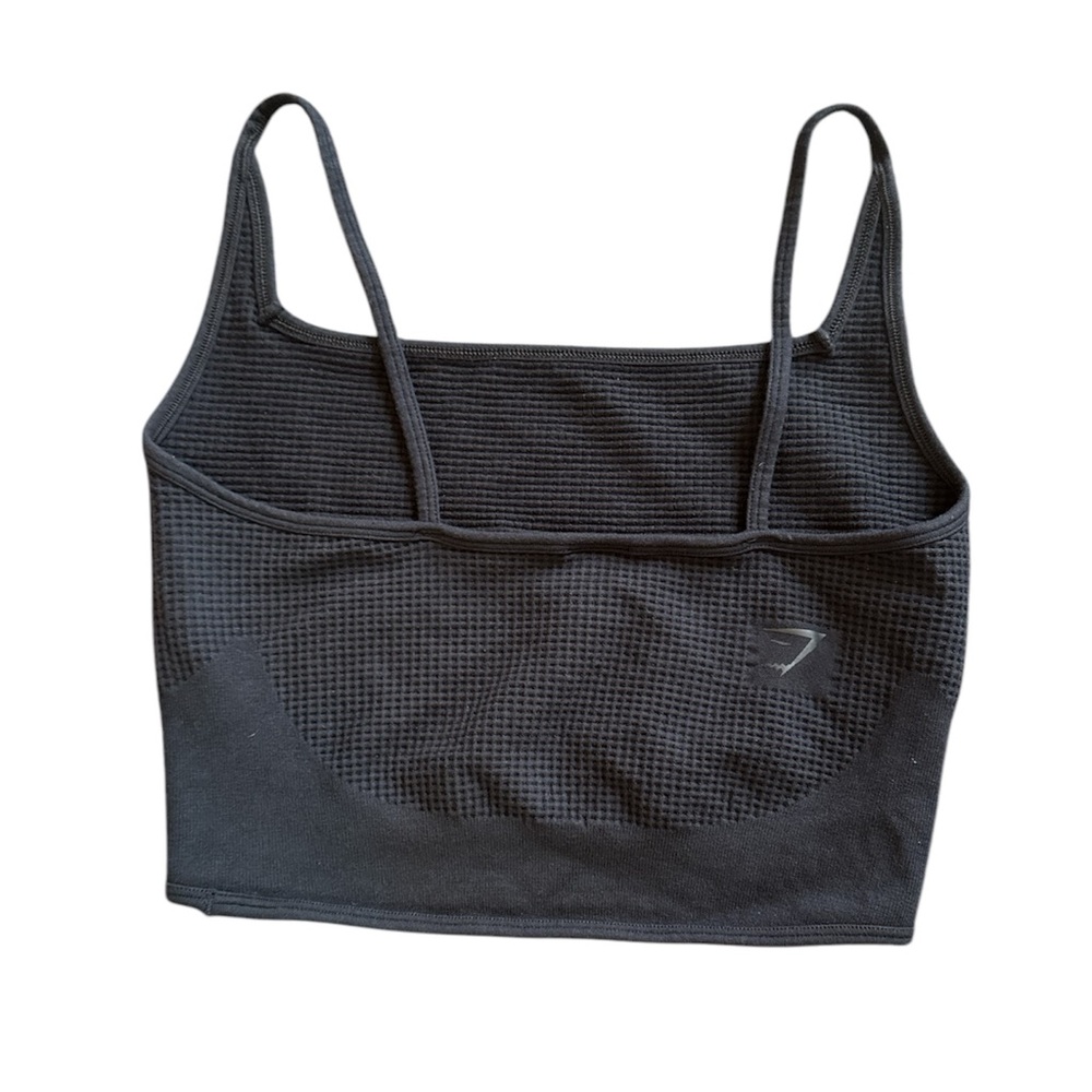 GYMSHARK Black Cropped Tank Top Size - L - Picture 3 of 5